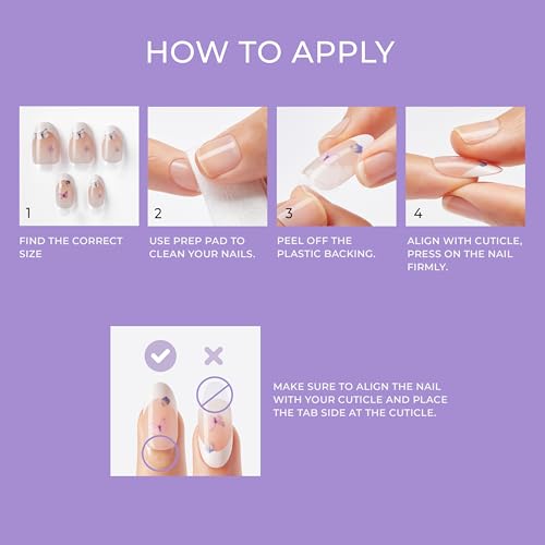 KISS imPRESS No Glue Mani Press On Nails, Design, 'Before Sunrise', Green, Short Size, Squoval Shape, Includes 30 Nails, Prep Pad, Instructions Sheet, 1 Manicure Stick, 1 Mini File