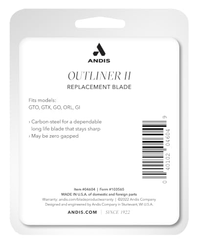 Andis Outliner II Replacement Blade - Close-Cutting Square Blade for GTX Trimmers - 1 Count