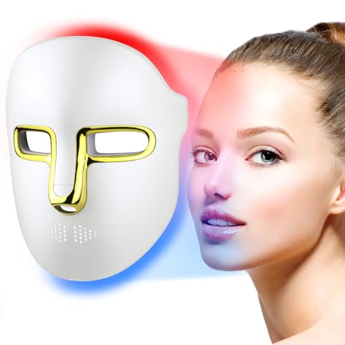 Red & Blue LED Face Mask for Light Therapy - Anti-Aging & Blemish Treatment