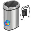 iTouchless 13 Gallon Oval Sensor Trash Can with Odor Control System – AC Power Adapter Included