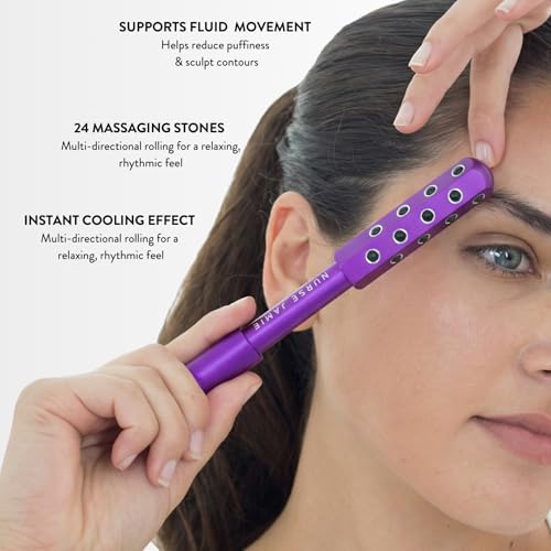 Nurse Jamie Uplift Facial Massaging Beauty Roller - Facial Massager with 24 Stones for Sculpting, Firming & Reducing Puffiness