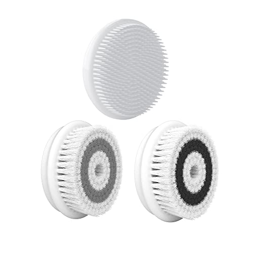 Facial Cleansing Brush Set with 3 Replacements - Deep & Gentle Skin Care