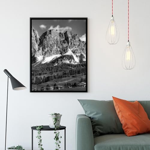 Black 24x36 Inch Poster Frame Pack of 3 - Wood & Plexiglass Wall Mount