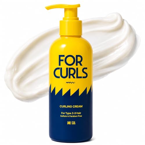 Curl Cream for Wavy & Curly Hair - Anti-Frizz, Lightweight, Sulfate & Paraben Free, 8.4 oz