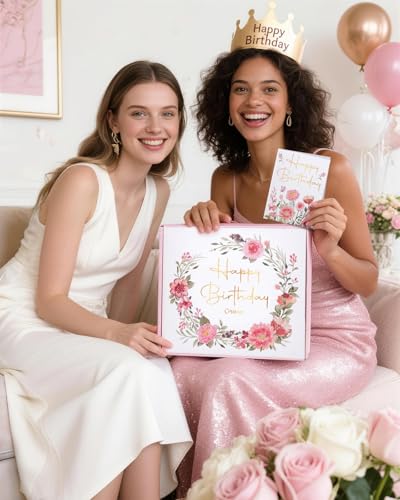 Pink Rose Birthday Spa Gift Basket with Plush Knit Blanket - Coralogo