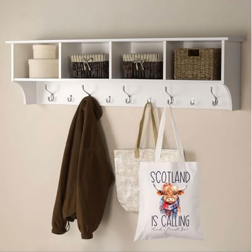 WCGXKO Highland Cow Scottish Tote Bag - Scotland Travel Gift