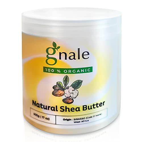 Organic Shea Butter Jar 17oz - Raw, Pure, Vegan Skin & Hair Moisturizer