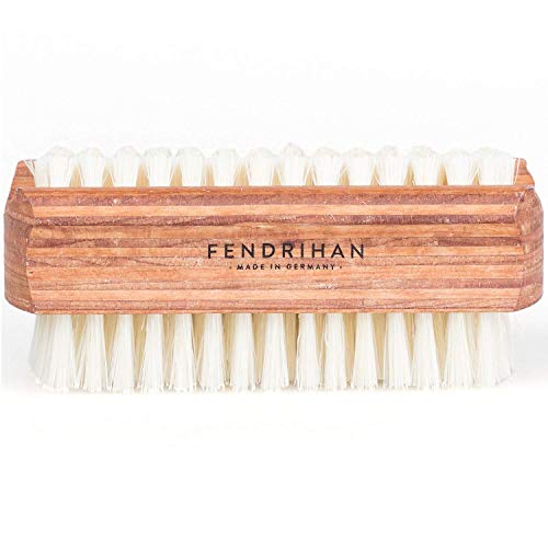 Fendrihan Dual Sided Wood Nail Brush with Pure Boar Bristles 3.7" (Made in Germany)