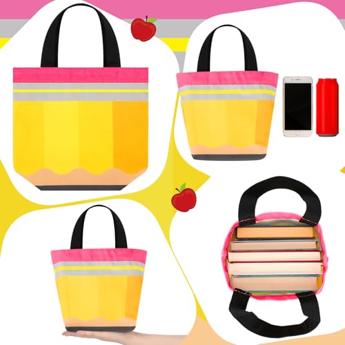 Paterr Teacher Appreciation Gift Bulk Canvas Tote Bag Pencil Pouch Makeup Bags Thank You Teacher Gifts for Women Supplies