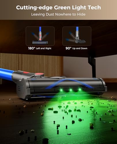 Cordless Stick Vacuum Cleaner 500W 45KPa Blue - Powerful Home Cleaning