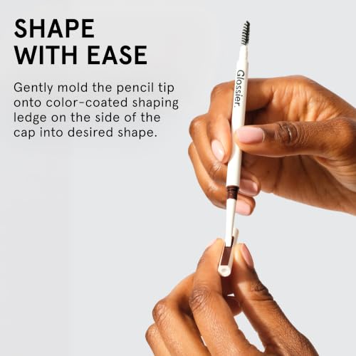 Eyebrow Pencil for Women Men - Precise 2-in-1 Brow Definer in Cool Dark Brown - Sculpt & Fill