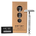 Parker 24C Deluxe Chrome Open Comb Safety Razor – Double Edge Shaving System