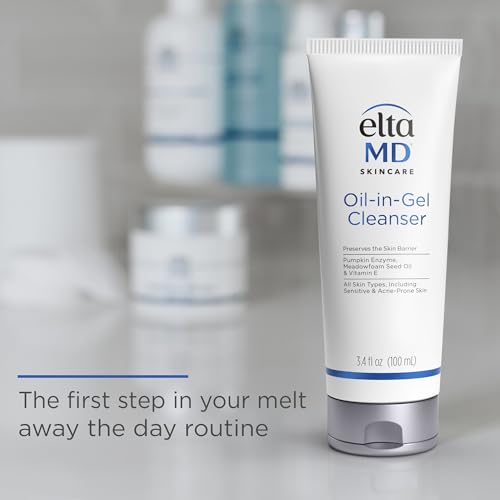 Oil-In-Gel Face Cleanser for Sensitive Skin - Makeup & Sunscreen Remover, 3.4 oz