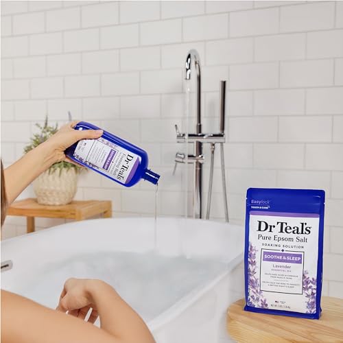 Foaming Bath with Epsom Salt & Lavender - Pack of 4 - Relaxing & Moisturizing