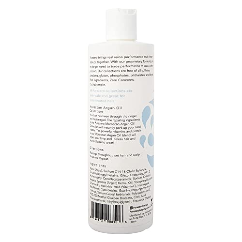 Purezero Moroccan Argan Oil Shampoo & Conditioner Set 20 Fl Oz Pack of 2 - Repair Damaged Hair & Fight Dandruff