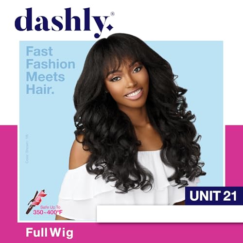 Sensationnel Dashly Wig-Unit 21 Jet Black - Short & Long Style, Heat-Resistant Fiber