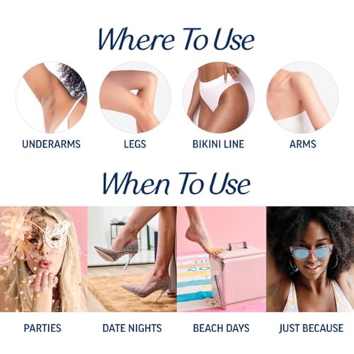 Veet Ready-to-Use Dermatologically Tested 40 Count Hair Remover Wax Strip Kit for Legs & Body (2 Pack)