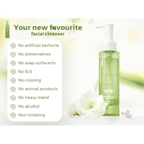 WNP Foaming Face Wash|Gentle Facial Cleanser with Hyaluronic Acid+APG Deep Hydration,Skin Barrier Repair,Zero Friction Exfoliation,for All Skin Types 150ml/5.29oz.