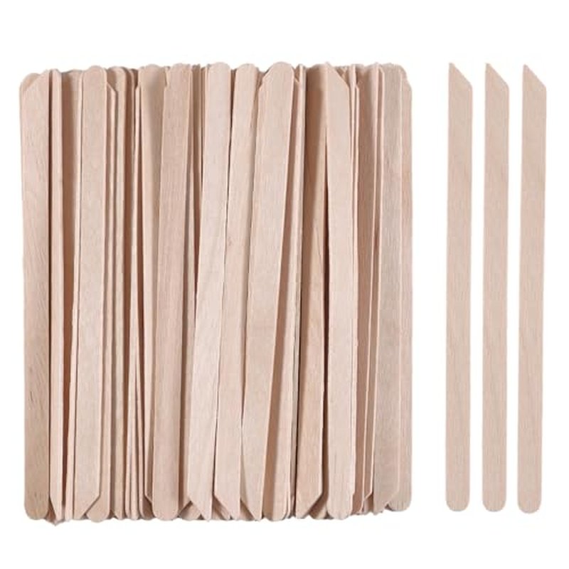 500pcs Small Wood Waxing Stick,Small Popsicle Sticks,Eyebrow Wax Sticks Waxing Wooden Body Hair Removal Applicator,Paint Stirrer, Art Projects and Craft Wood Stick