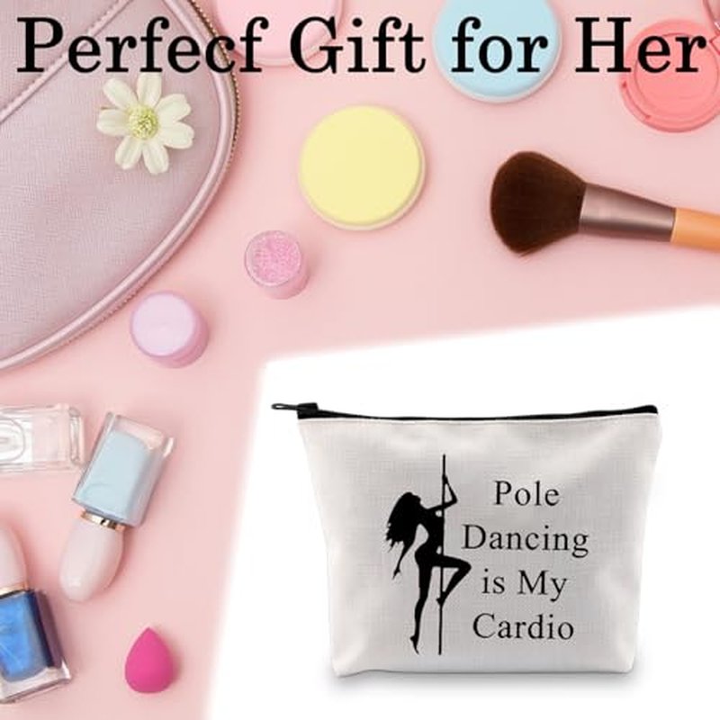 BLUPARK Pole Dancer Gift Pole Dancing is My Cardio Makeup Bag for Pole Dancing Lovers (Pole Dancing is My Cardio)