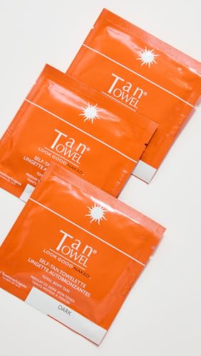 TanTowel Dark Full Body Self-Tanning Towelettes - 5 Pack, 0.5 fl oz Each