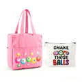 Bingo Bags with Pockets on Clearance, Bingo Bag with Zipper and Polyester Bingo Daubers Makeup Bag, Bingo Bags and Accessories Tote Gifts Game Suitable for Women and Girls (Pink)