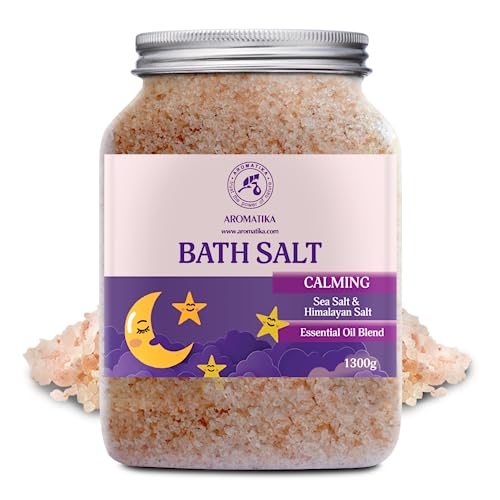Calming Bath Salts 46 Oz with Sandalwood Lavender Bergamot Essential Oils - Relaxing Body Care & Aromatherapy - 1.3kg - Variation of THIS listing
