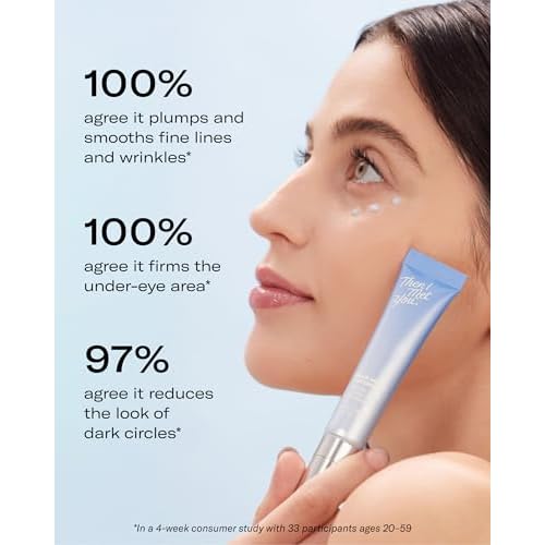 Then I Met You Snail Mucin Eye Cream, Korean Skincare for Dark Circles, Puffy Eyes, Fine Lines & Dehydrated Skin, Firming, Brightening and Plumping Treatment with Volufiline* & Caffeine, 0.51 oz