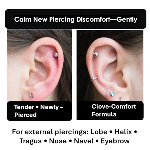 WACAN Gentle Daily Piercing Solution 4oz Pack of 2 - Soothing Saline Rinse for Sensitive Skin & New Piercings