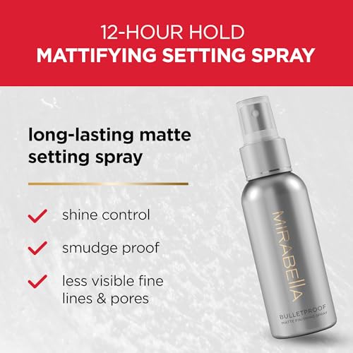 Mirabella Bulletproof Translucent Matte Setting Spray for Makeup – 12-Hour Hold