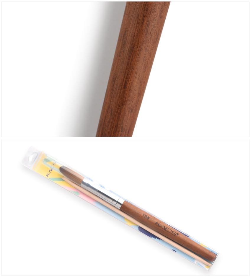Rolabling Nail Brush Kolinsky Sable Acrylic Nail Art Brush Professional Red Wooden Nail Brush (18#)