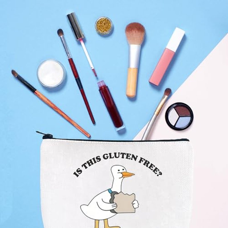 Is This Gluten Free Gluten Intolerance Makeup Bag Celiac Disease Gift Celiac Awareness Gift Cosmetic Bag (GLUTEN FREE)
