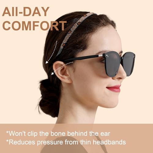 Fashion Glitter Sparkly Diamond Headbands for Eyewear AB Silver - Non-Slip Comfortable Women & Girls Hair Accessories