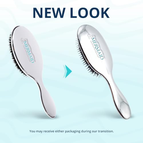 Boar Bristle Hair Brush for Extensions & Wigs - Detangling & Smoothing Tool
