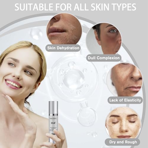 HACIRFE 1.69 Fl Oz Multi-Weight Hyaluronic Acid Face Serum with Niacinamide - Hydrating & Anti-Aging