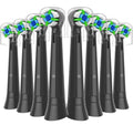 Qitizu Replacement Toothbrush Heads Compatible with Oral B iO Series 2-10, 8 Pack - Black