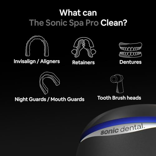 Sonic Pro Ultrasonic Dental & Jewelry Cleaner Pearl White 43kHz - UK Approved