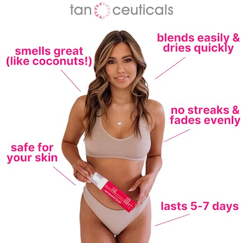 Self Tanning Body Mousse - Dark, Natural-Looking Sunless Tan with Coconut Scent - 6.7 oz