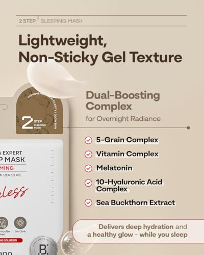 Firming 2-Step Face Mask Set - Hydrating & Glow Overnight Sheet Mask