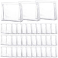 50 Pcs Clear Makeup Bags - Travel Waterproof Zipper Cosmetic Pouches 8.6 x 6.8 in