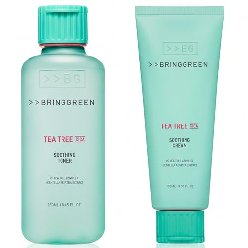 BRING GREEN Tea Tree Cica Centella Soothing Cream & Toner