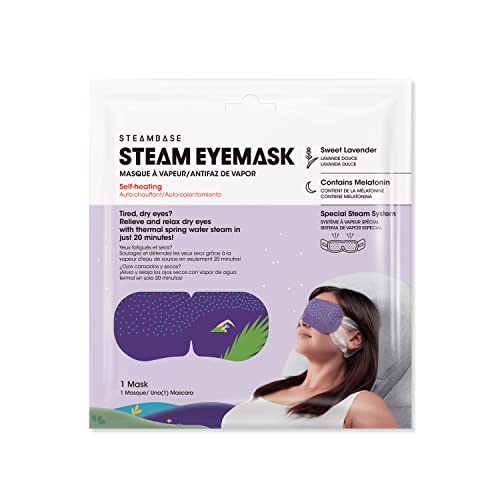 Steam Eye Mask for Dry Eyes and Puffiness, Fast Relief Disposable Self Heating Masks, Stocking Stuffers, 6 Pack