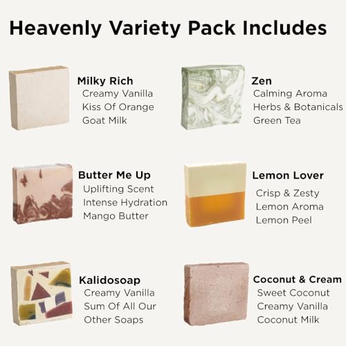 Sumbody USA Cold Process Soap Variety 6 Pack - Handmade, Natural & Moisturizing