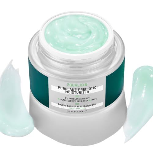 Prebiotic Gel Moisturizer for Face with Ceramides & Purslane - Lightweight Hydrating Face Cream for Oily & Sensitive Skin