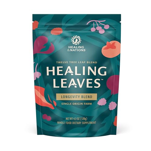 Healing Leaves Longevity Blend Loose Leaf Tea - Organic Fruit Tree Leaves, Caffeine-Free, 30 Servings