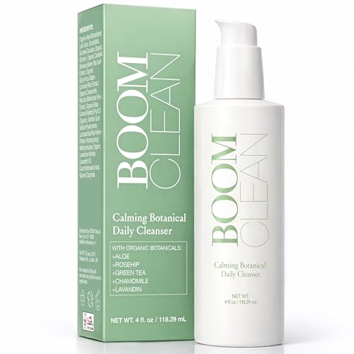 Boom Clean Face Wash for Women 4 oz – Gentle Organic Daily Facial Cleanser - Sensitive & Mature Skin