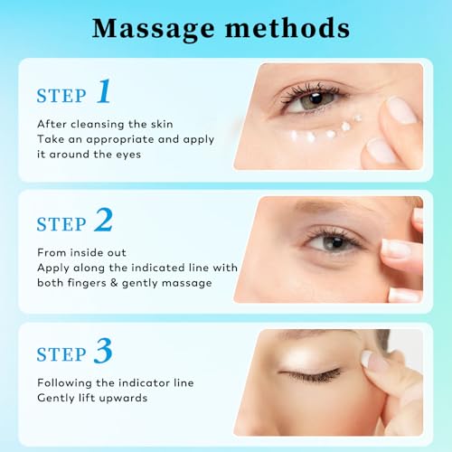 Retinol Eye Cream - Eye Cream for Dark Circles, Puffiness, Anti Aging, with Hyaluronic Acid, Peptides, Caffeine, Reduces Bags, Dark Circles Under Eye Treatment, Smooths Wrinkles & Fine Lines, 1 fl. oz