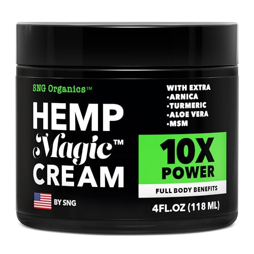 Menthol Hemp Oil Cooling Topical Cream with Turmeric & Arnica - 4oz