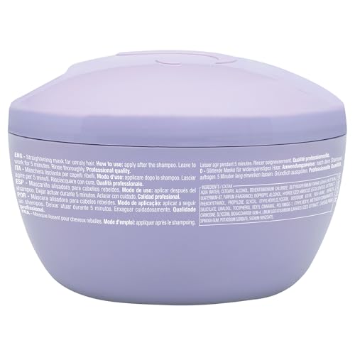 Alfaparf Milano Semi Di Lino Smooth Mask for Frizzy and Rebel Hair - Intensive Detangling Hair Treatment - Controls Frizz - Straightens and Hydrates Unruly Hair