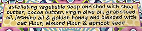 Jasmine & Honey Shea Butter Soap Set - 3 Exfoliating Botanical Bars, 6.4oz